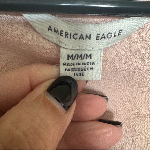 American Eagle Outfitters Blush Wrap Blouse Size Medium - Picture 2 of 7